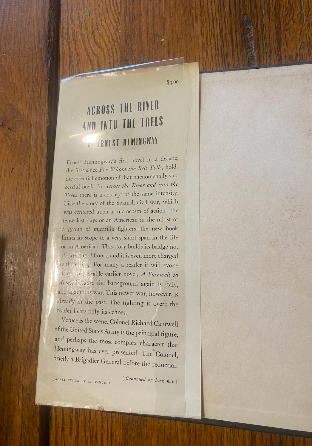 Across the River and Into the Trees - Ernest Hemingway (First Edition / First Printing)