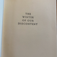 The Winter of Our Discontent - John Steinbeck (First Edition)