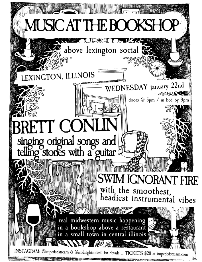 Music At The Bookshop: Brett Conlin & Swim Ignorant Fire (Jan 2025)